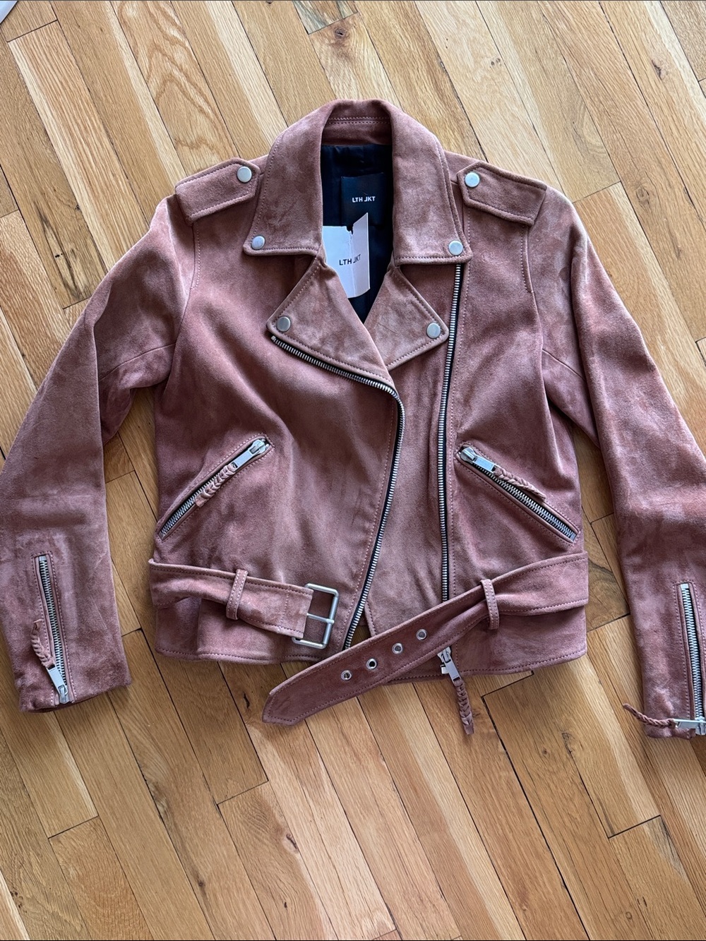LTH JKT Camel Suede Moto Jacket